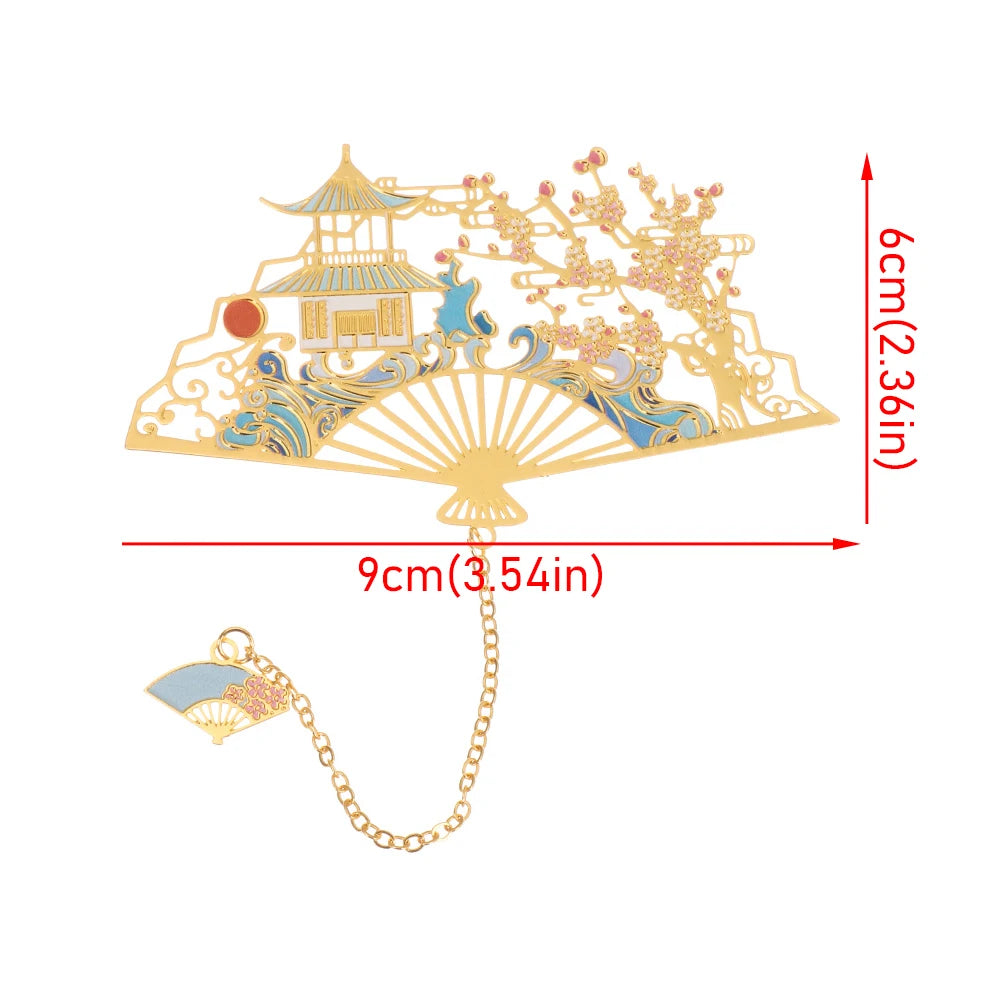 Imperial Garden Chinese Style Brass Bookmark