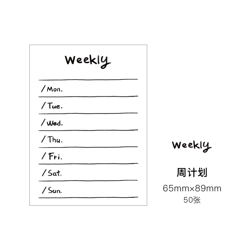 Pocket Positivity Daily Schedule Memo Pads
