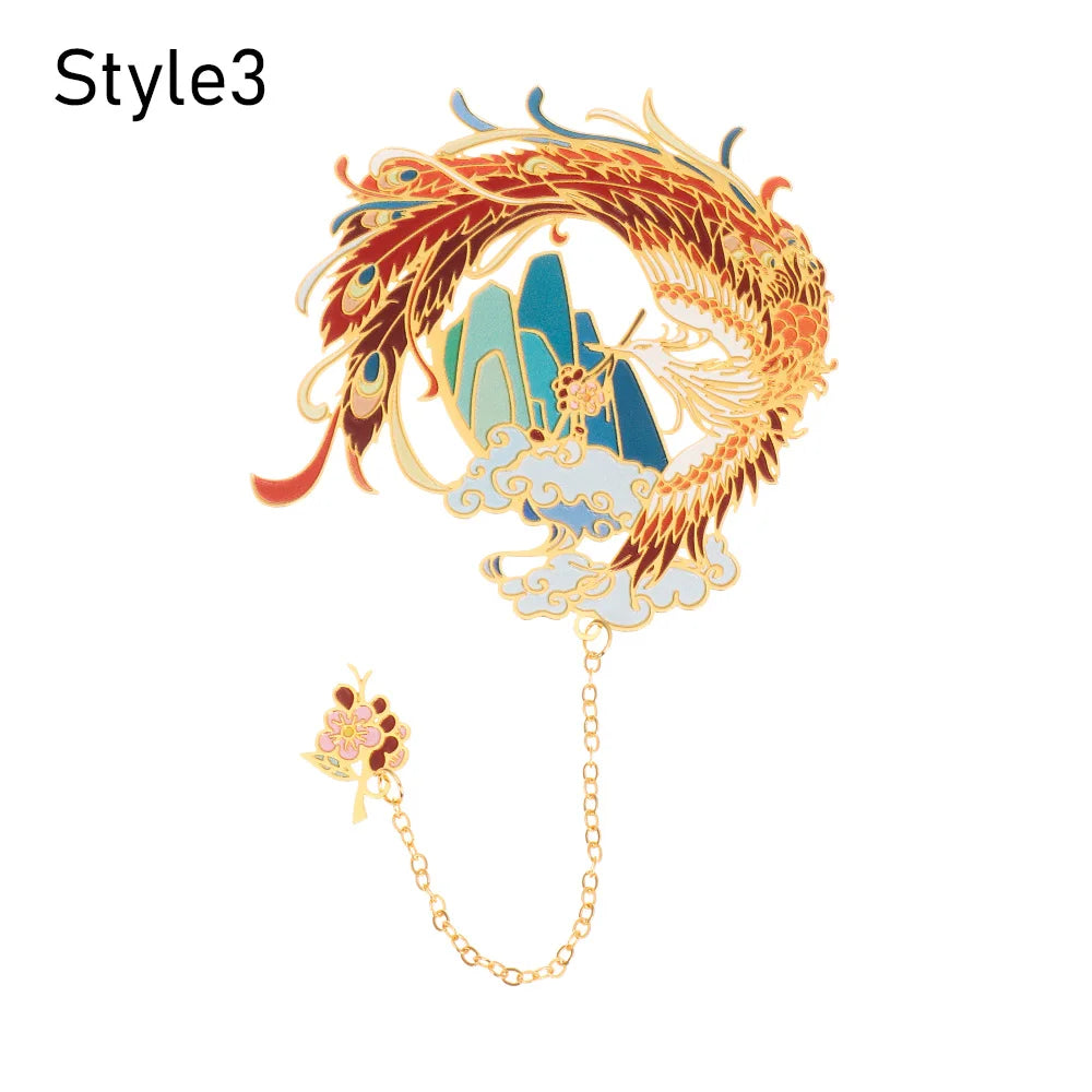 Imperial Garden Chinese Style Brass Bookmark