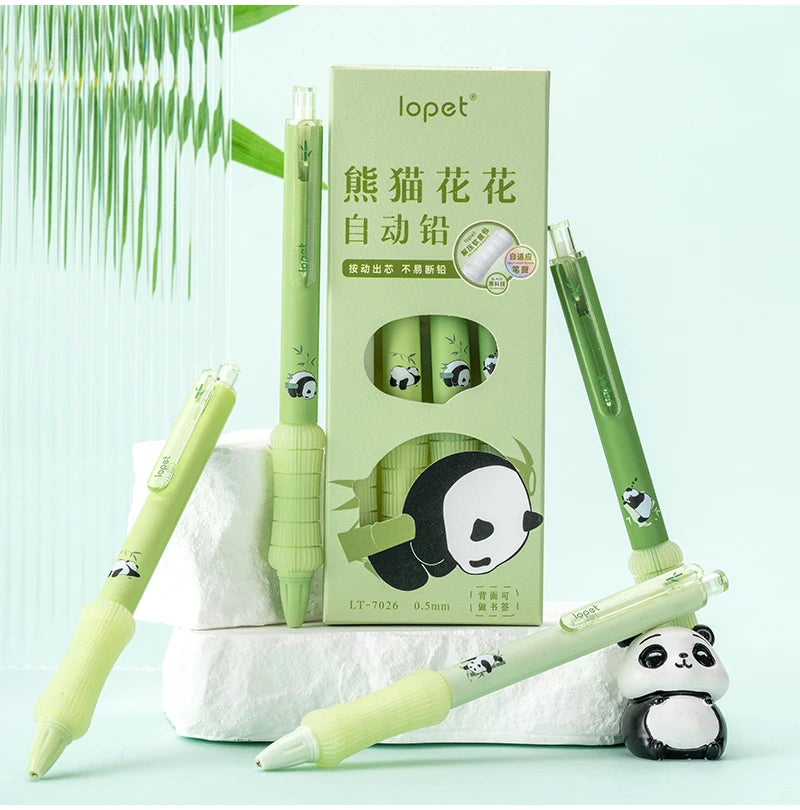 Panda Bamboo Mechanical Pencil Set