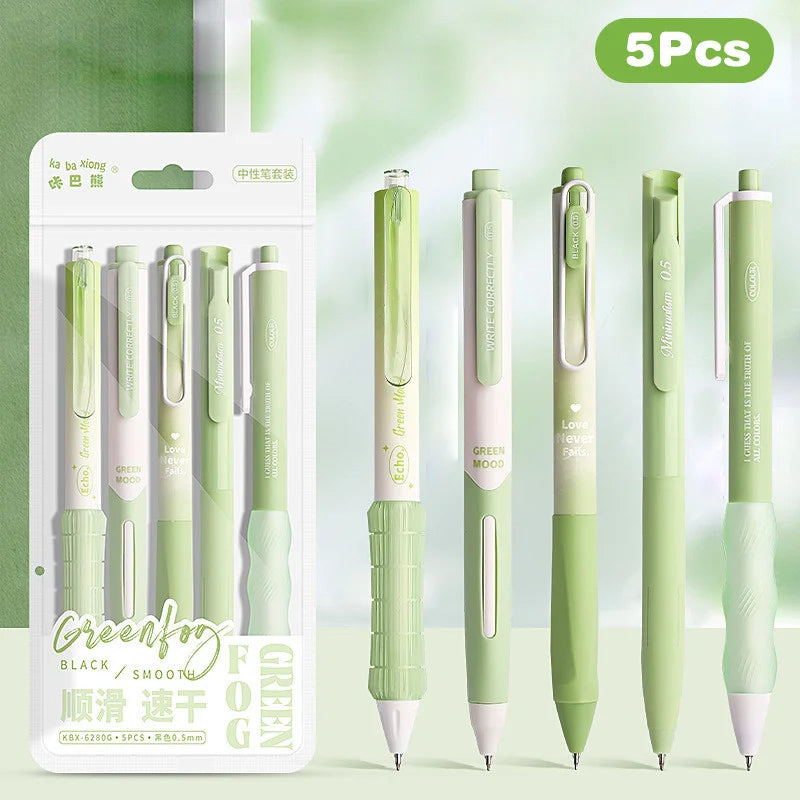 Smooth Scribble Monochrome Minimalist Gel Pen Set