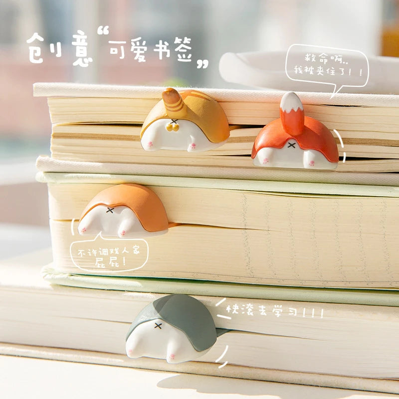 Novelty Animal Butt Bookmarks