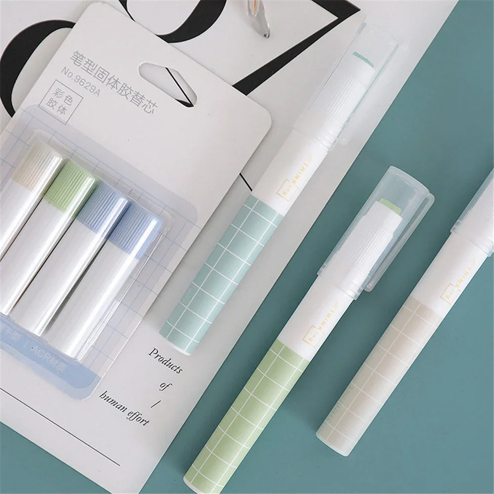 Checkered Bliss Quick-drying Glue Stick Pen