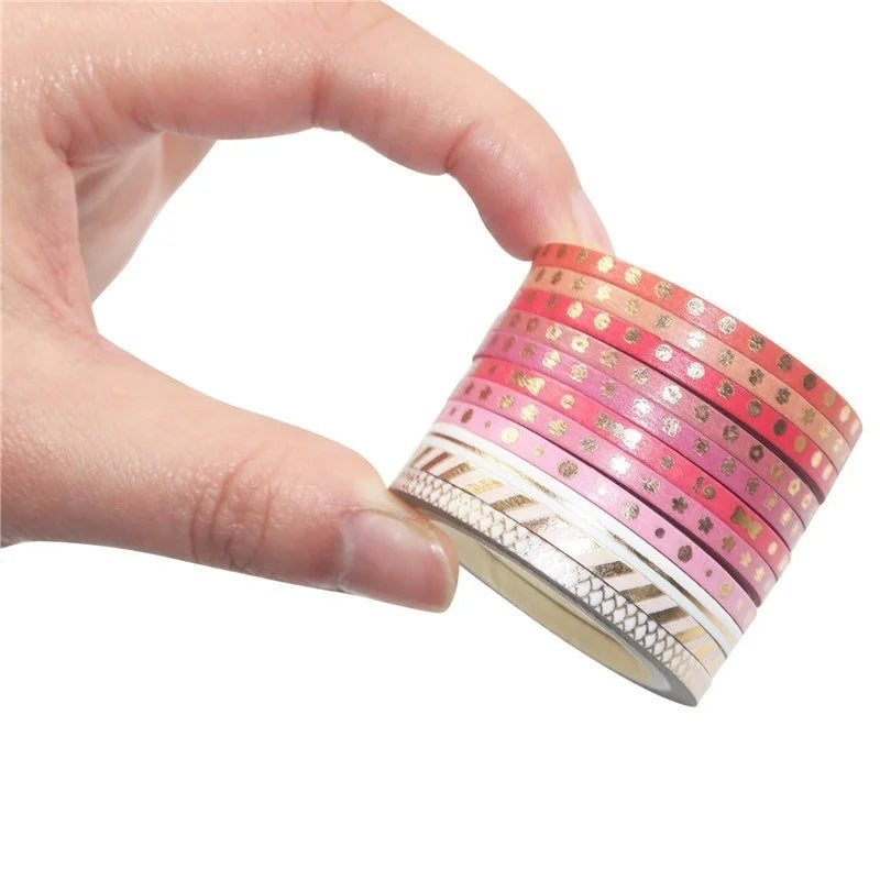 Foil Magic Rainbow Glitter Pattern Washi Tape Collection