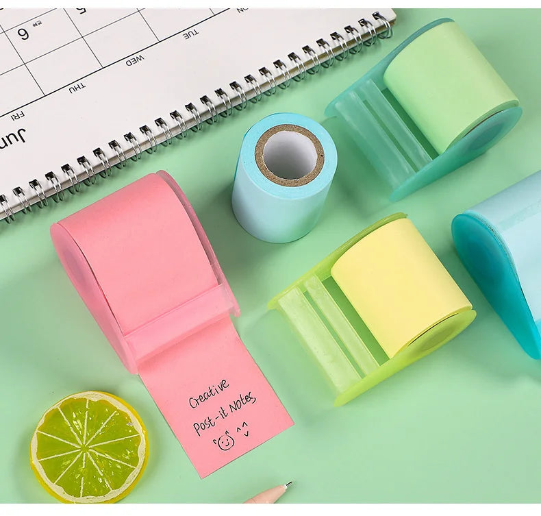 Peelie Pals Pastel Roller Sticky Notes (with Dispenser)