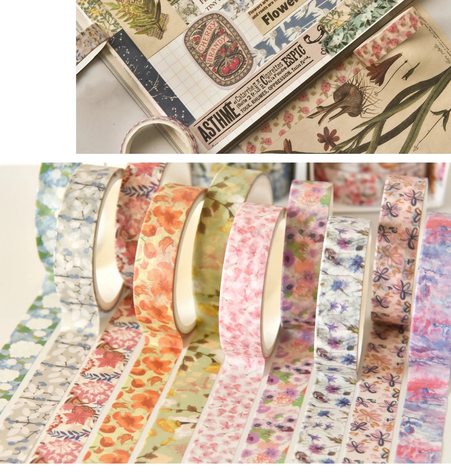 Vintage Bloom Floral Washi Tape Set