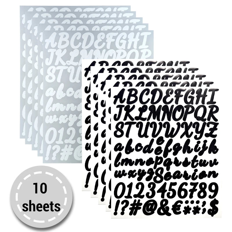 Chubby Font PVC Sticker Set