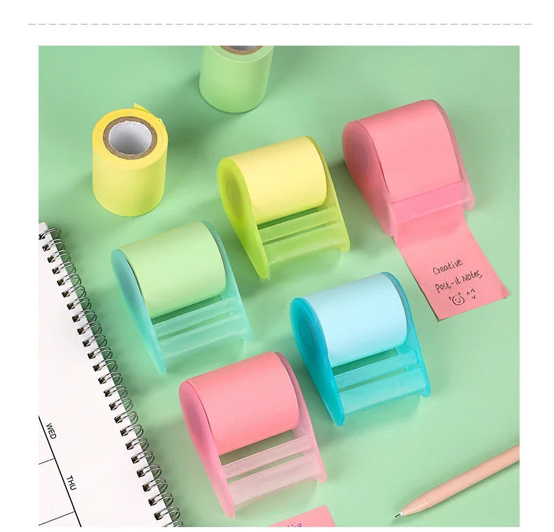 Peelie Pals Pastel Roller Sticky Notes (with Dispenser)
