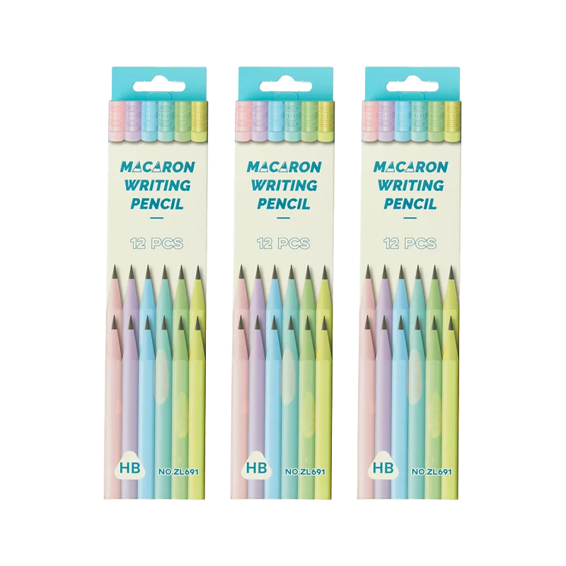 Sweet Macaron HB Pencil Set