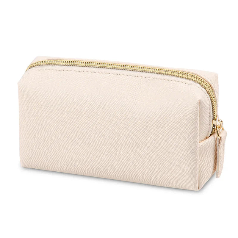 Golden Hour PU Leather Cosmetic Pouch