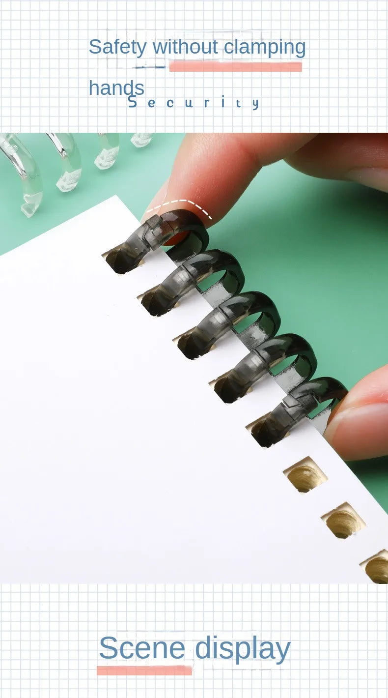 Crystal Coil 5-Hole Loose-Leaf Binder Rings