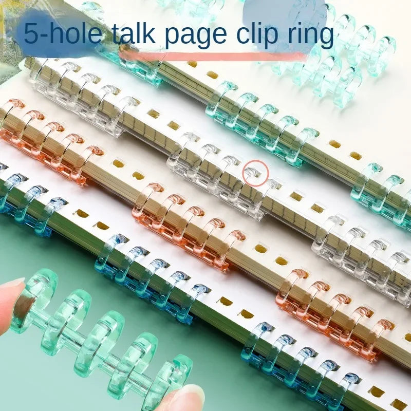 Crystal Coil 5-Hole Loose-Leaf Binder Rings