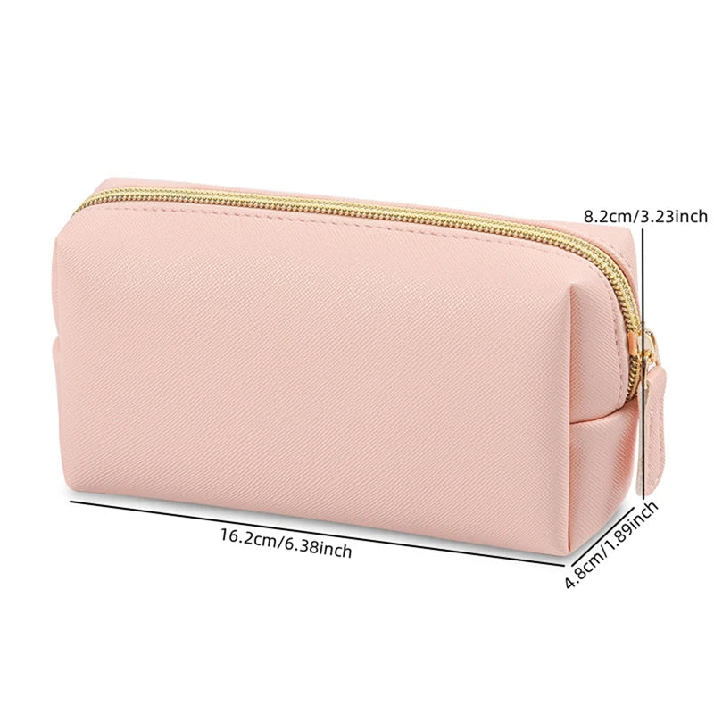 Golden Hour PU Leather Cosmetic Pouch