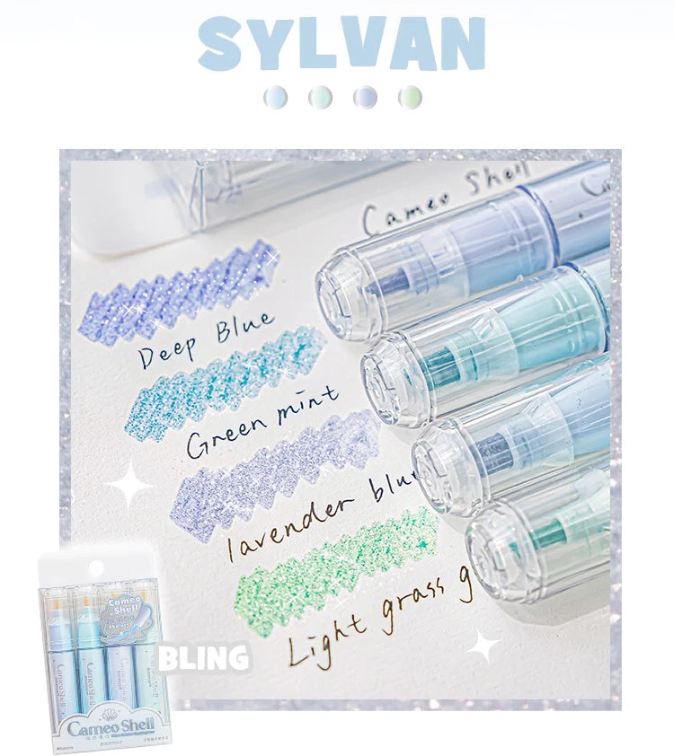 Mermaid Mist Sparkling Fluorescent Highlighters