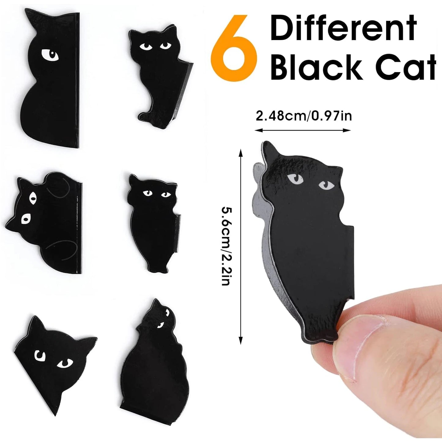 Shadow Cat Magnetic Bookmarks