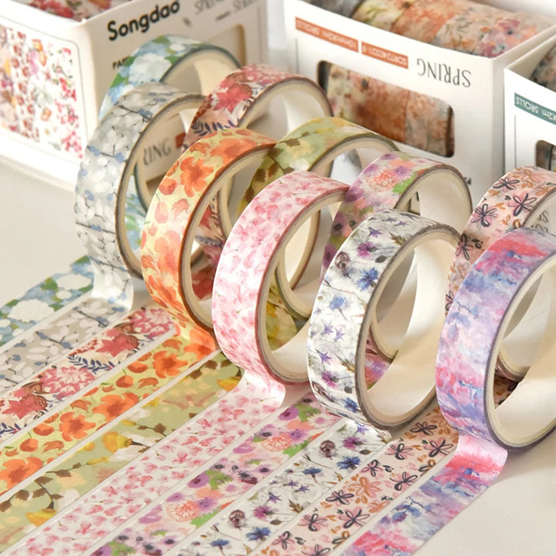 Vintage Bloom Floral Washi Tape Set