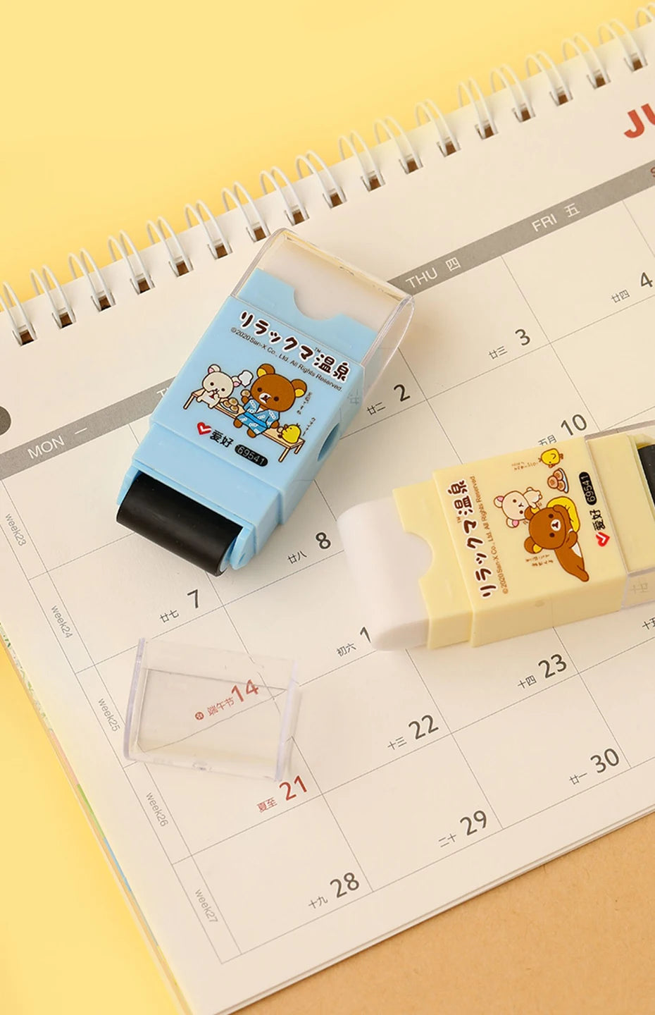Rilakkuma All-in-One Eraser, Dust Roller, and Pencil Sharpener