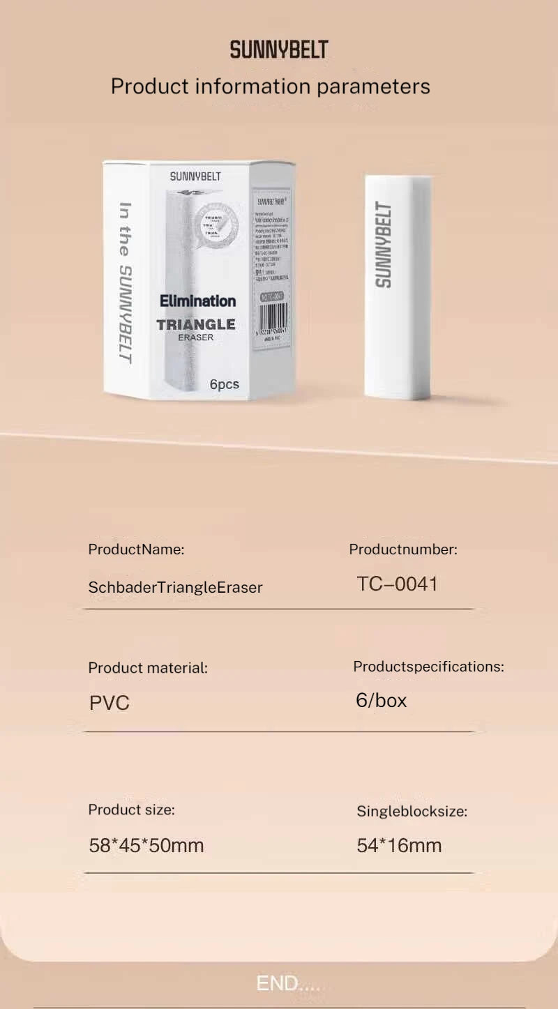 Triangle Trio Erasers
