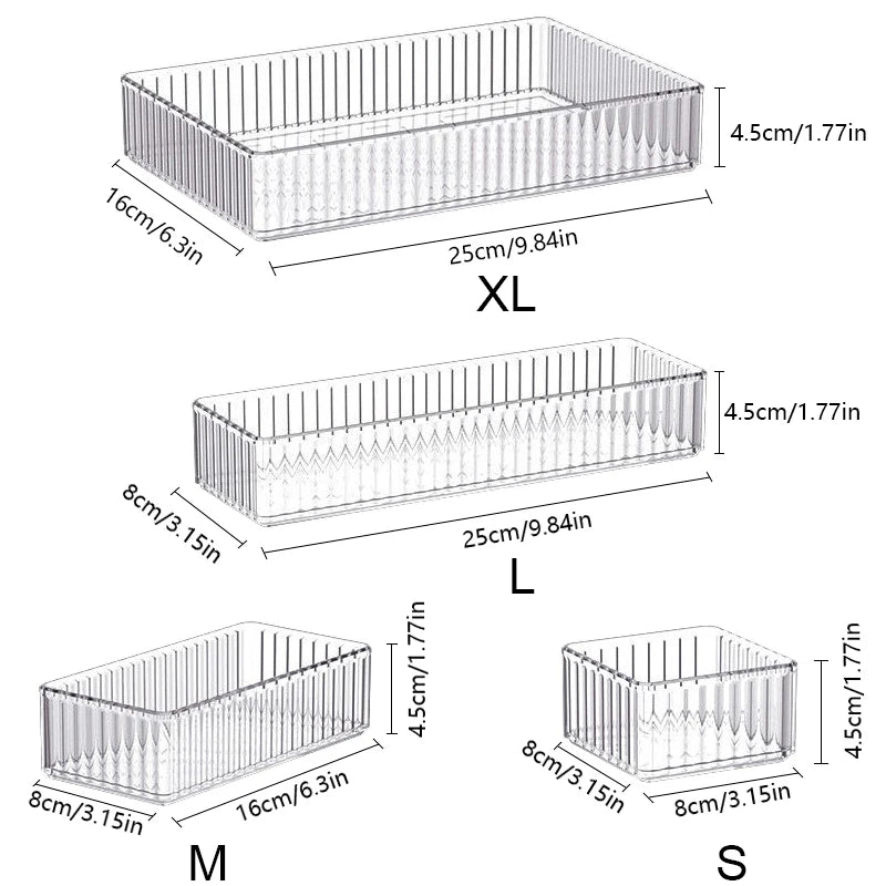 Glam Grid Multi-Compartment Drawer Organizers