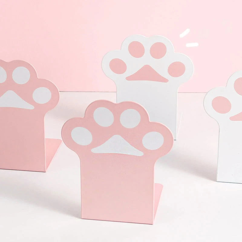 Metal Cat Paw Bookends
