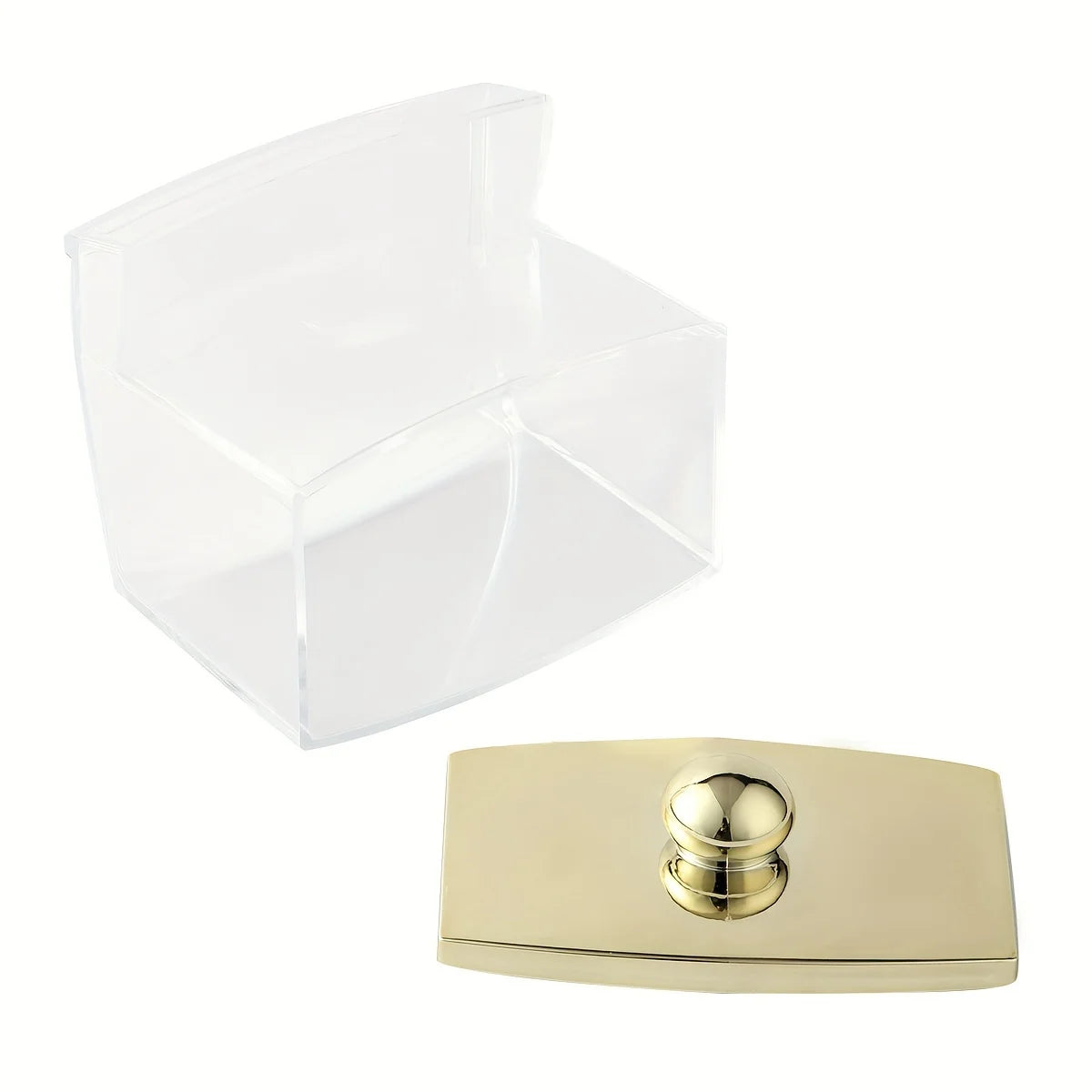 Luxe Clear Bathroom Organizers and Storage Jars