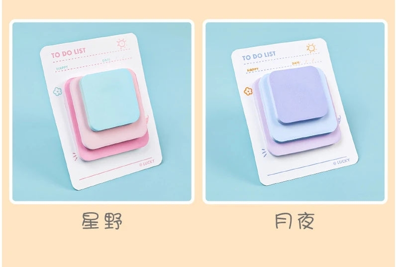 Pastel Stack Sticky Notes (3-Size)
