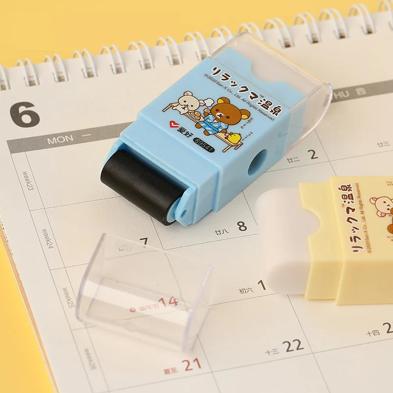 Rilakkuma All-in-One Eraser, Dust Roller, and Pencil Sharpener