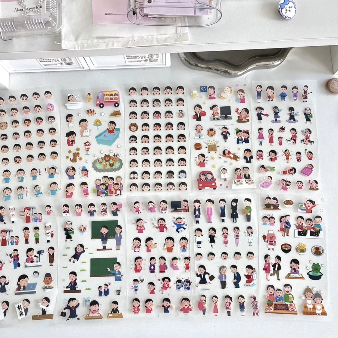 Fluffy Bears & Sweet Things Y2K Glitter Laser Sticker Sheets
