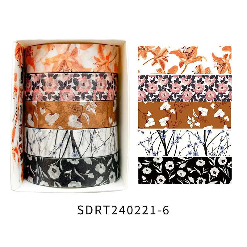 Vintage Bloom Floral Washi Tape Set
