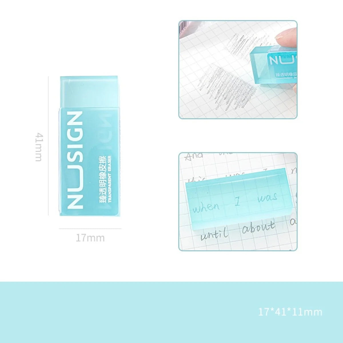 Crystal Clear Jelly-like Erasers