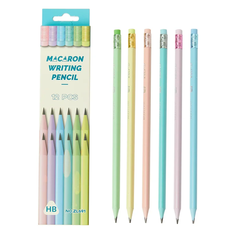 Sweet Macaron HB Pencil Set