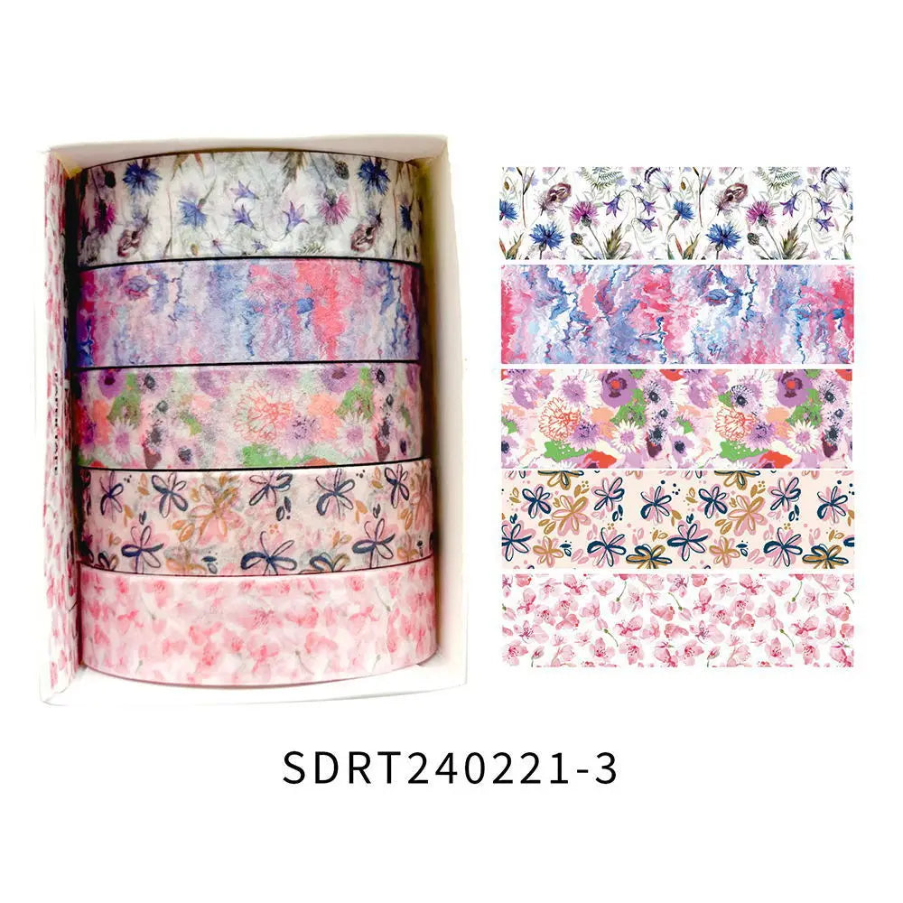 Vintage Bloom Floral Washi Tape Set