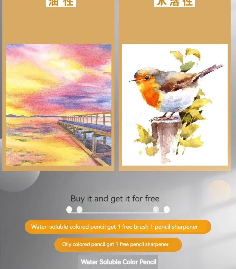 Creative Galaxy Professional Colored Pencils Set