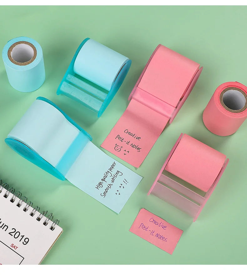 Peelie Pals Pastel Roller Sticky Notes (with Dispenser)