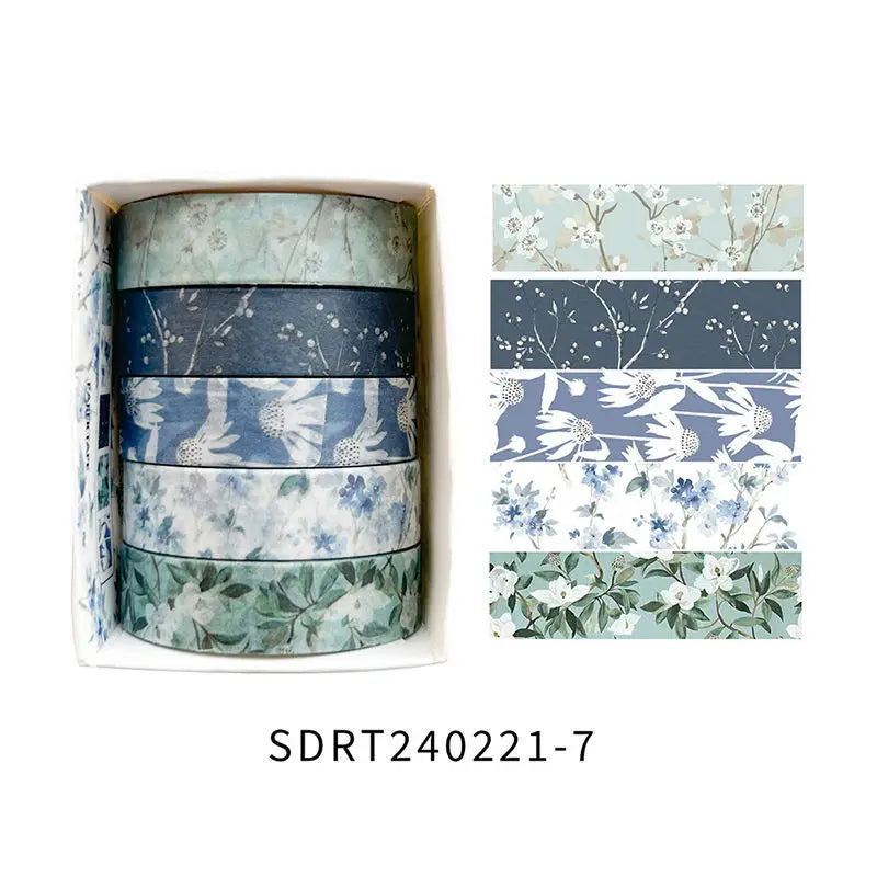 Vintage Bloom Floral Washi Tape Set