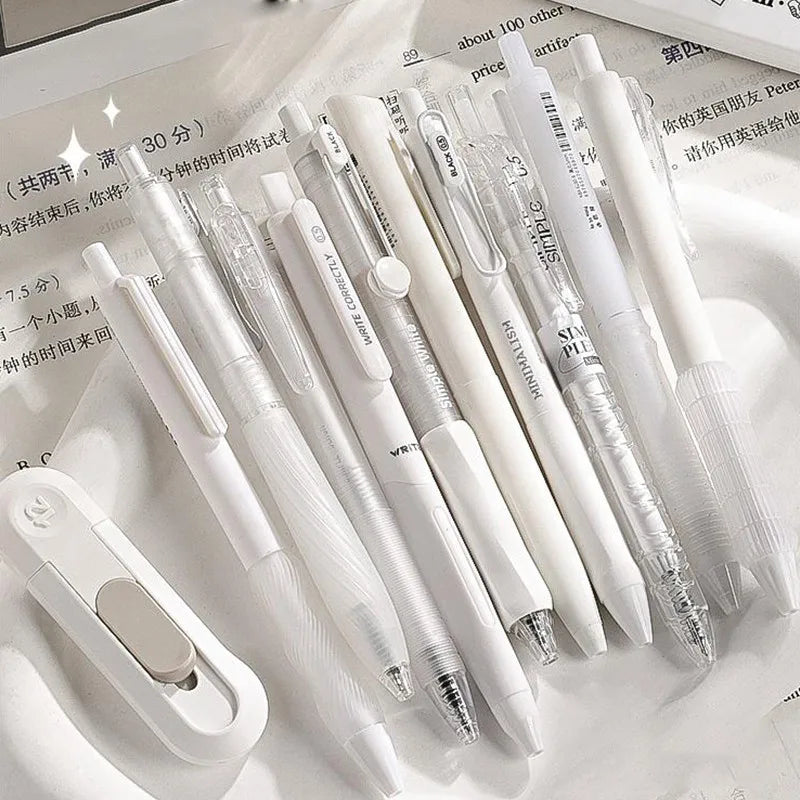 Smooth Scribble Monochrome Minimalist Gel Pen Set