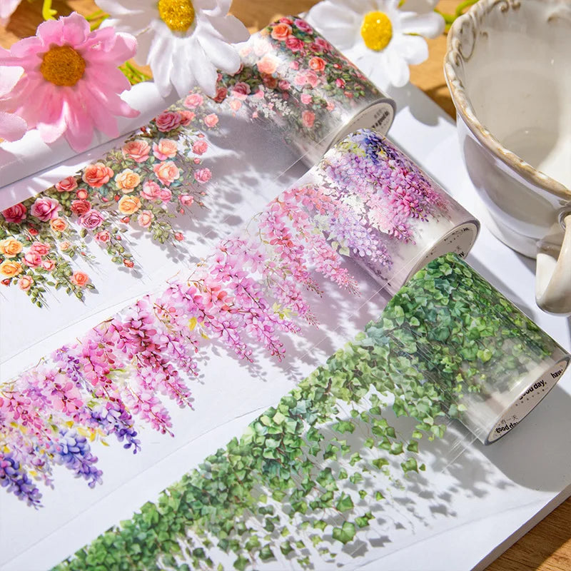 Vine-Themed PET Sticker Tape Roll