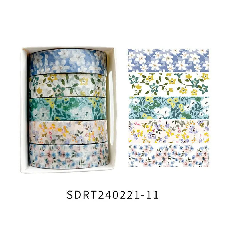 Vintage Bloom Floral Washi Tape Set