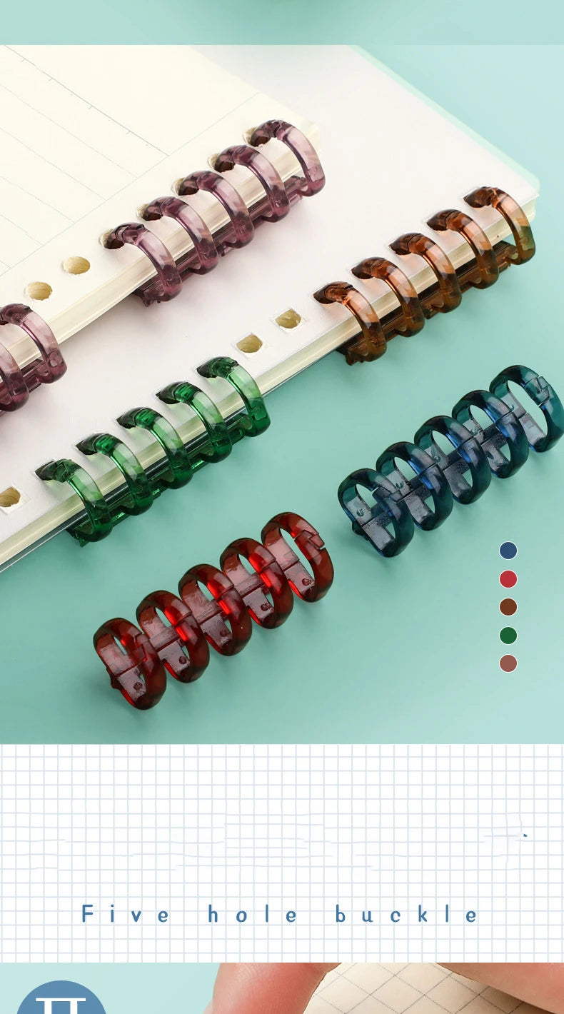 Crystal Coil 5-Hole Loose-Leaf Binder Rings