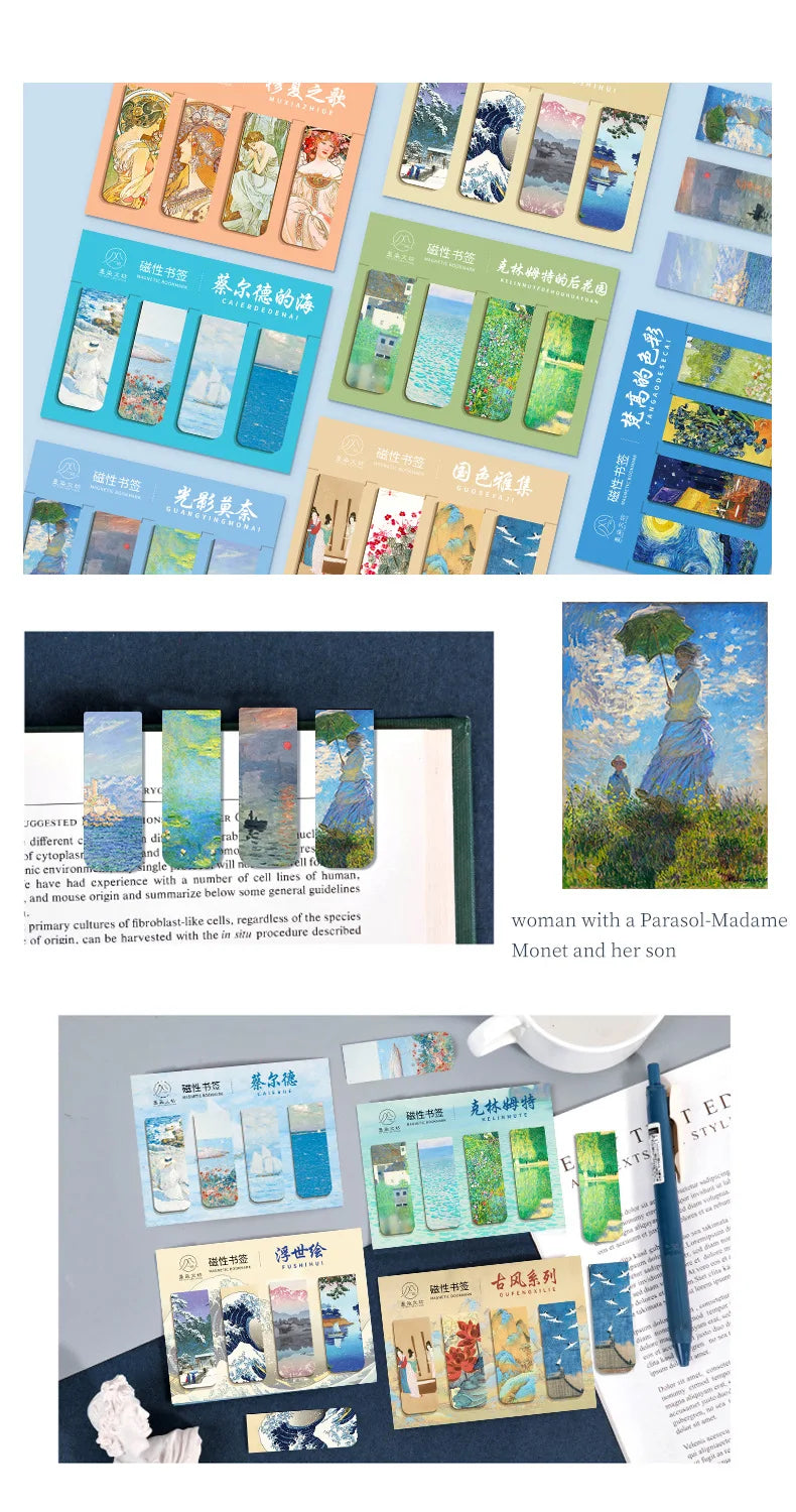 Famous Painting Masterpiece Magnetic Bookmarks
