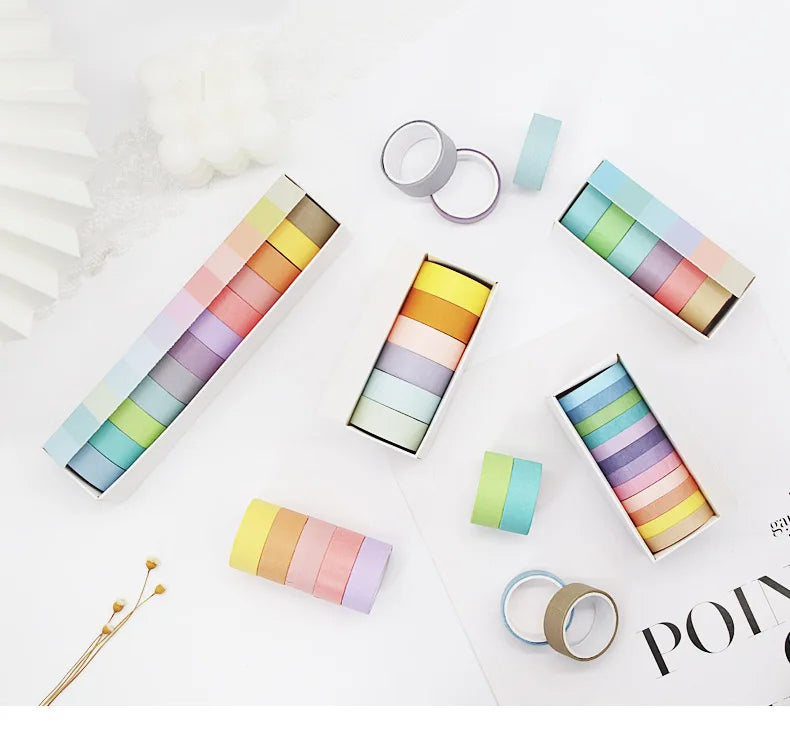 Rainbow Macaron Sorbet Washi Set