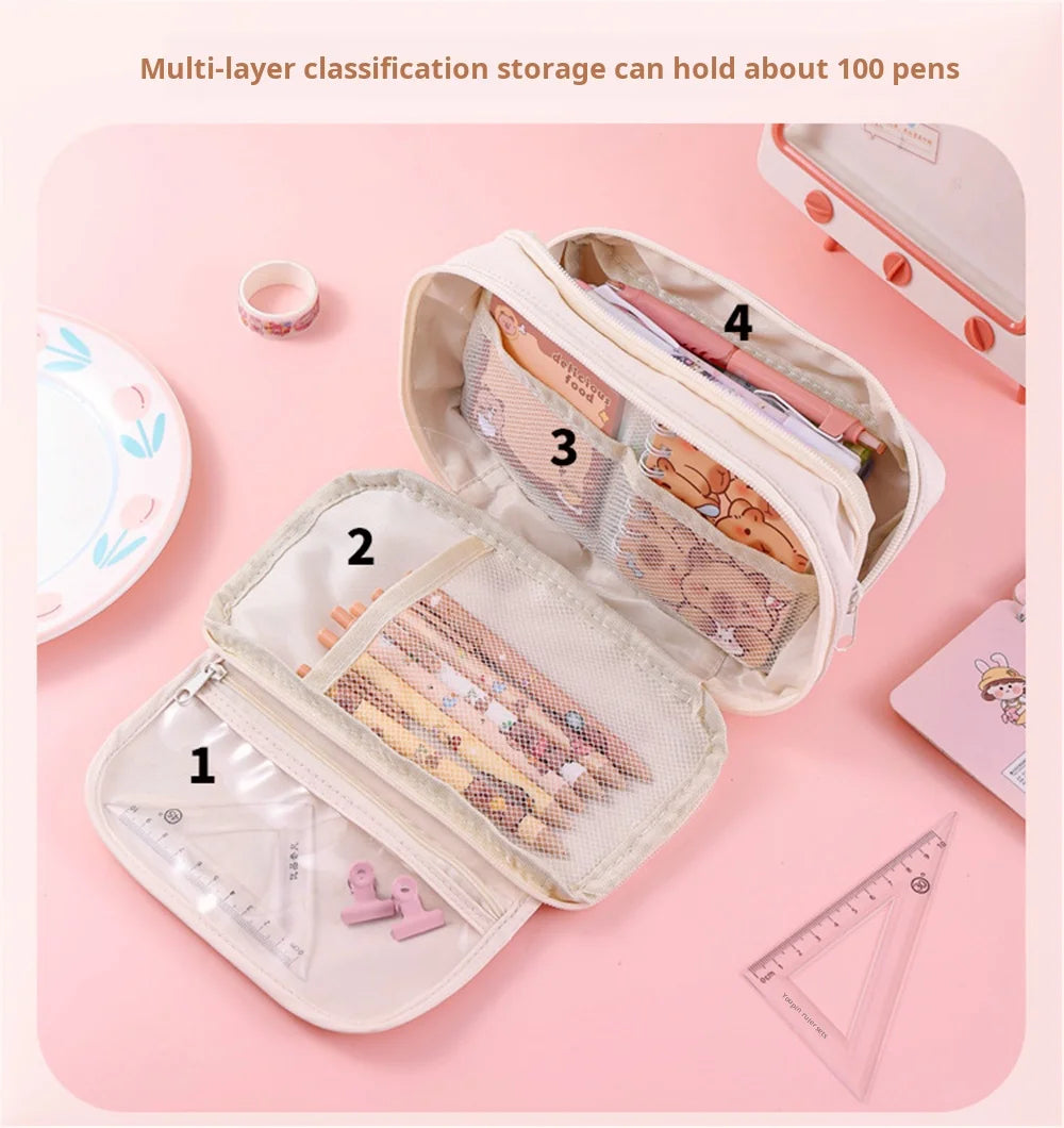 Sweet Treats Pouch 9 Layer Transparent Pencil Case