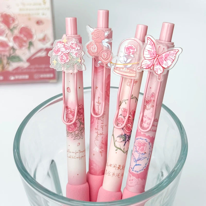 Rosy Twist Blossom Gel Pens