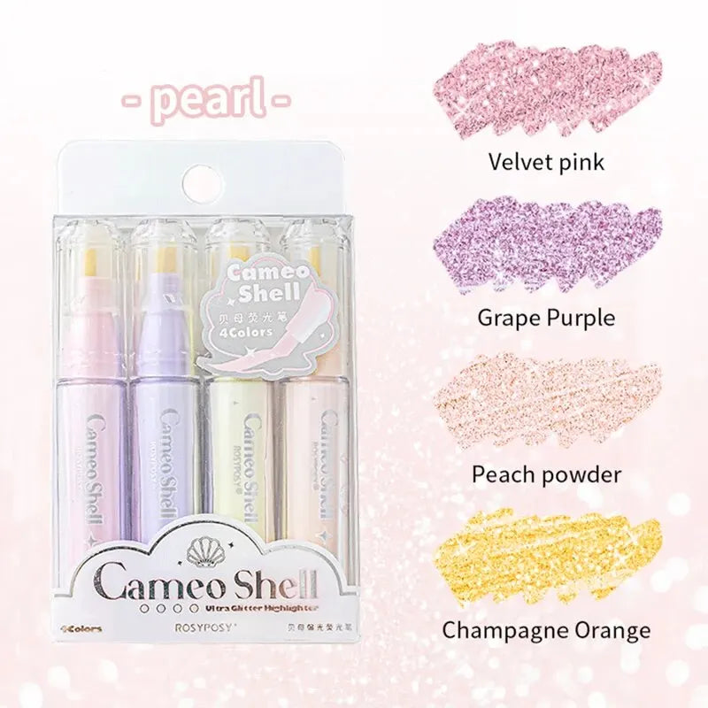 Mermaid Mist Sparkling Fluorescent Highlighters