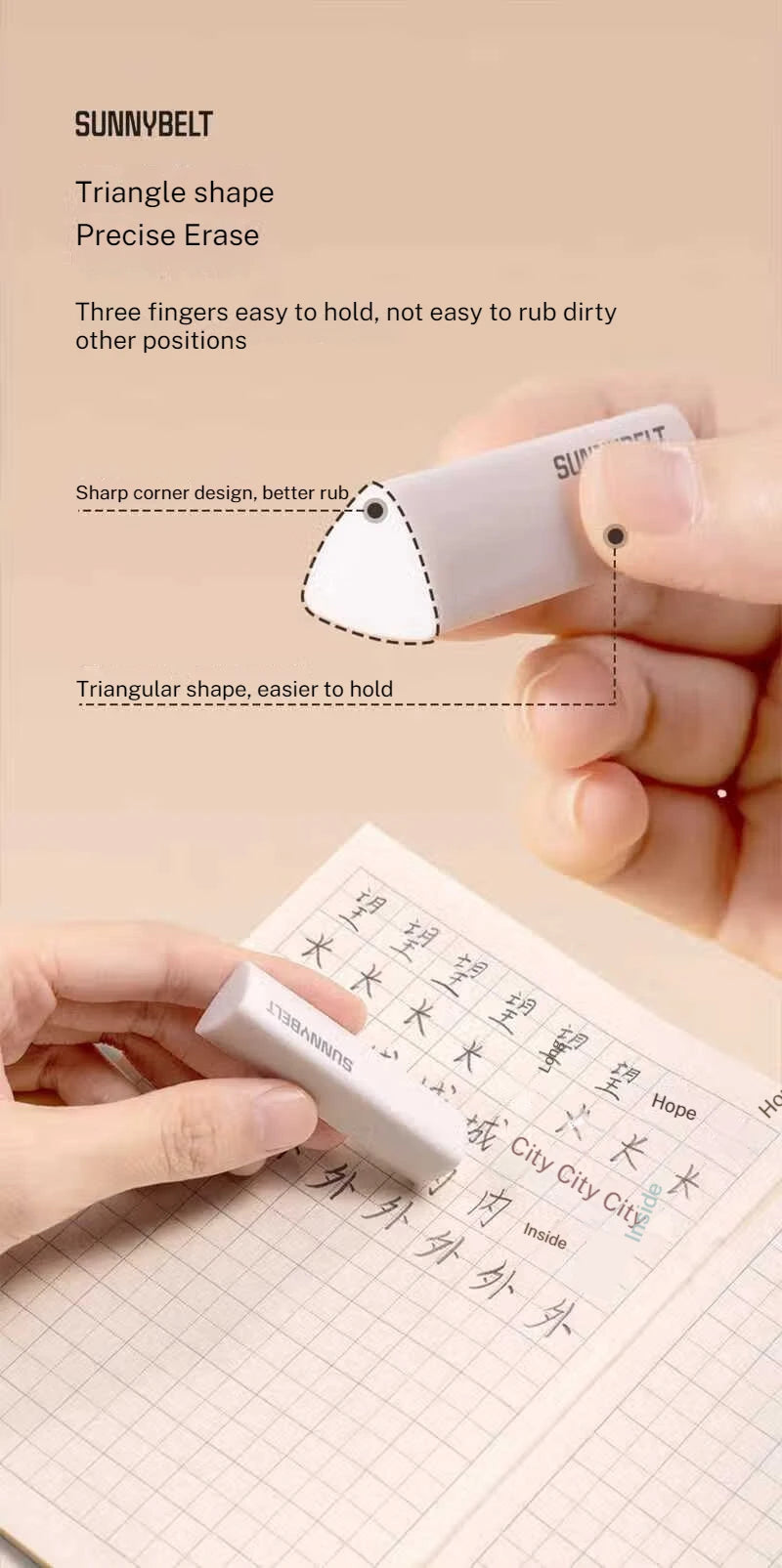Triangle Trio Erasers