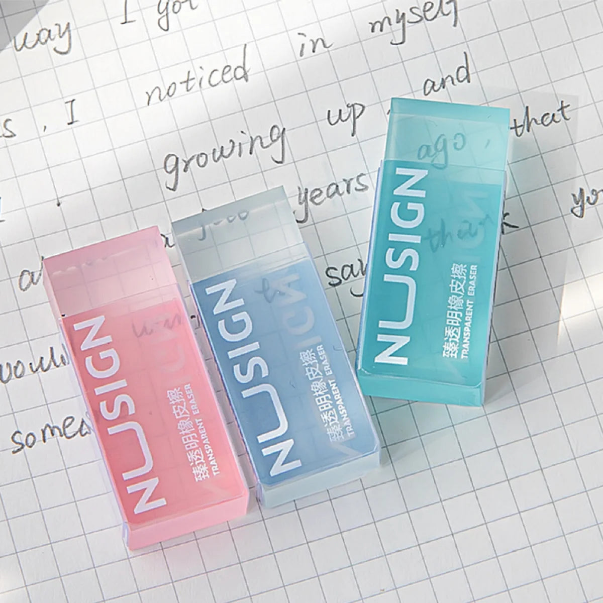 Crystal Clear Jelly-like Erasers