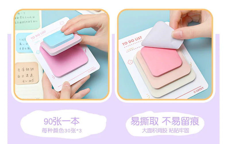 Pastel Stack Sticky Notes (3-Size)