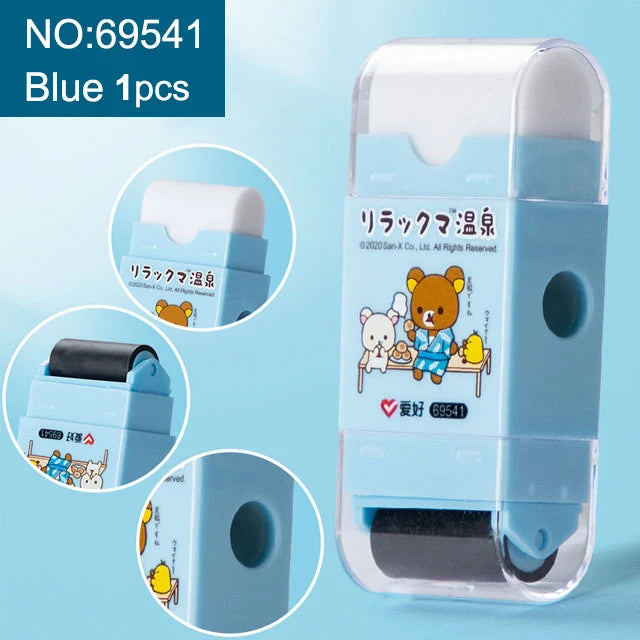 Rilakkuma All-in-One Eraser, Dust Roller, and Pencil Sharpener