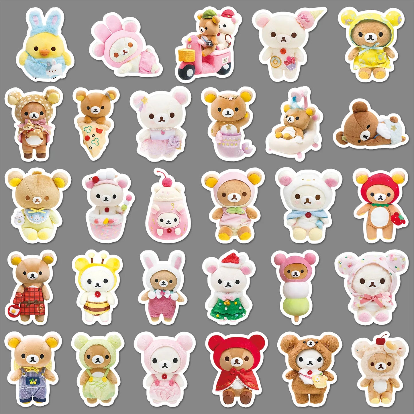 Rilakkuma Kawaii Snuggle Squad Stickers