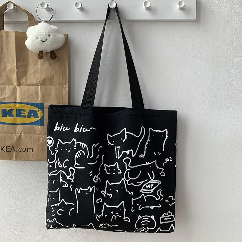 Meow & Friends Tote Canvas Tote Bag